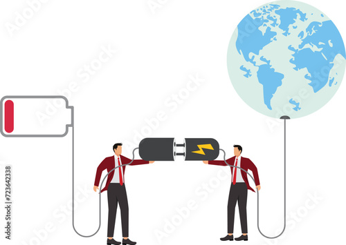 Recharge the earth, In the future, the earth's energy will be exhausted, Businessman