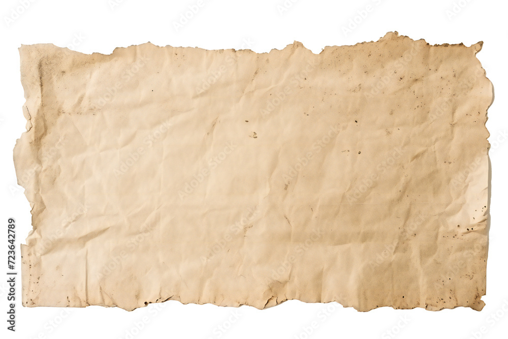 Piece of torn cardboard paper on transparent PNG background Generative Ai Piece of torn cardboard paper on transparent PNG background Generative Ai
