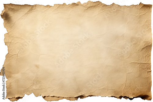 Piece of torn cardboard paper on transparent PNG background Generative Ai