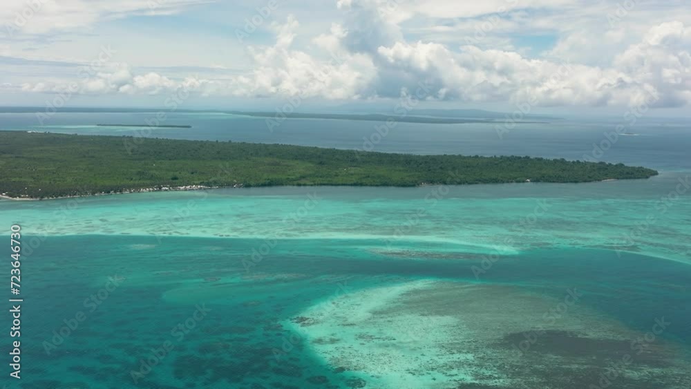 Aerial view of Tropical islands and blue sea. Balabac, Palawan. Philippines. Aerial view of Tropical islands and blue sea. Balabac, Palawan. Philippines.