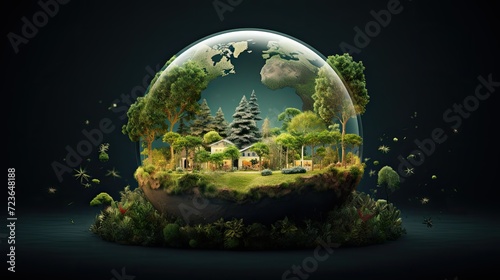A Whimsical Model of the World Inside a Glass Ball