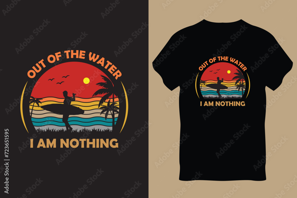 Summer Surfing T-Shirt Design Vector Summer Surfing T-Shirt Design Vector