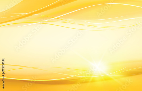 Abstract background with waves. Awesome Yellow futuristic background. 