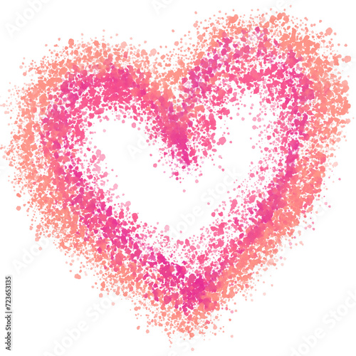 heart frame for valentine - multi colored splash