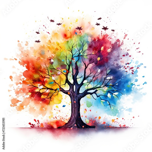 The Tree of Life - Colorful Illustration