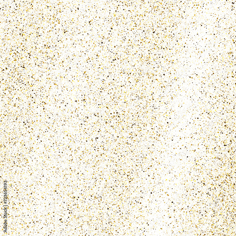 Gold glittering dust on white backdrop Gold glittering dust on white backdrop
