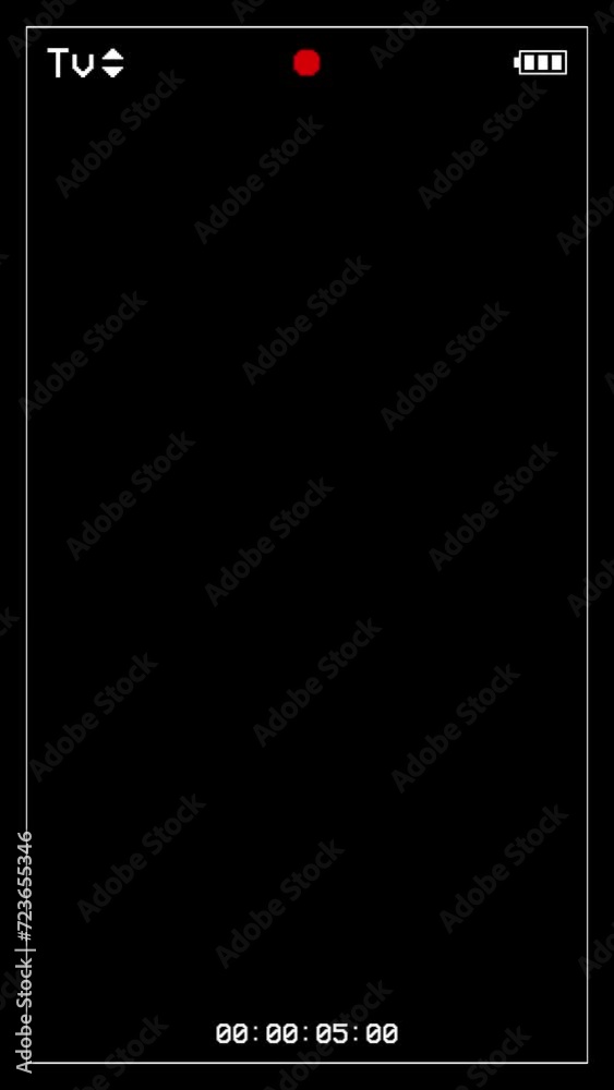 Vertical Retro Camcorder Recording Screen Overlay