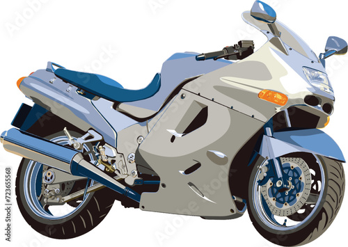 motorcycle isolated on white background