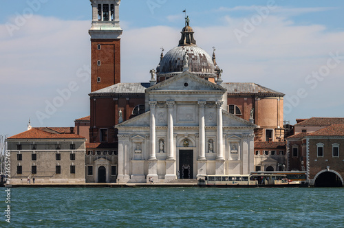 basilica of San Giorgio Maggiore, designed by Andrea Palladio and located on the island of San Giorgio Maggiore. photo