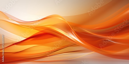 The movement of yellow-orange stretching waves resembling honey, caramel. Modern design background