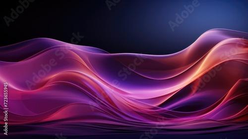 Background with pink-purple haze on a dark purple background. Abstract background. The waves of smoke are moving and mixing