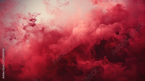 Abstract background, red haze, clouds, fog, steam. The backdrop is burgundy photo