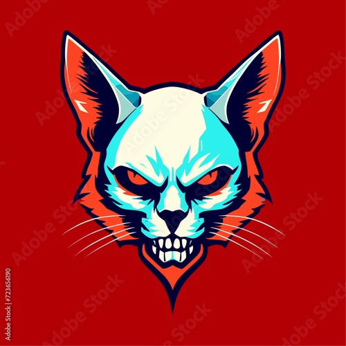 illustration of a cat head