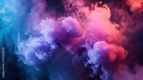 Eye-catching abstract image of colorful smoke blending into a cosmic atmosphere
