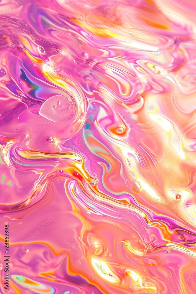 A captivating image featuring a shimmering mix of pink and gold hues, creating an abstract liquid pattern A captivating image featuring a shimmering mix of pink and gold hues, creating an abstract liquid pattern