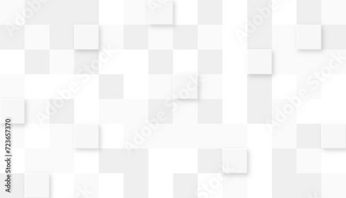 Gray white square geometric pattern background