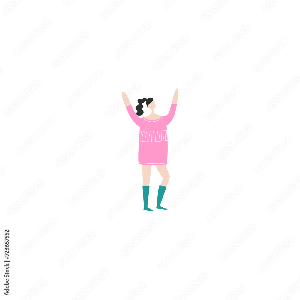 pose of person in pink clothes walking person pose of person in pink clothes walking person