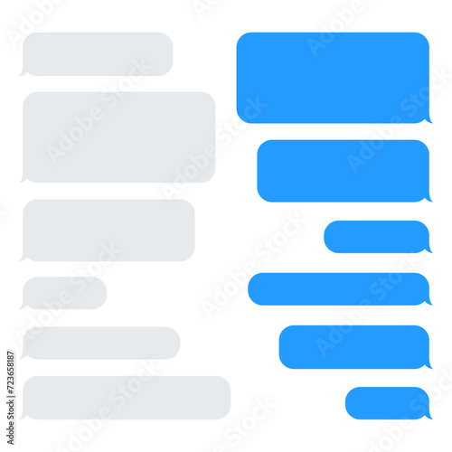 Message bubble chat conversation box. Vector illustration