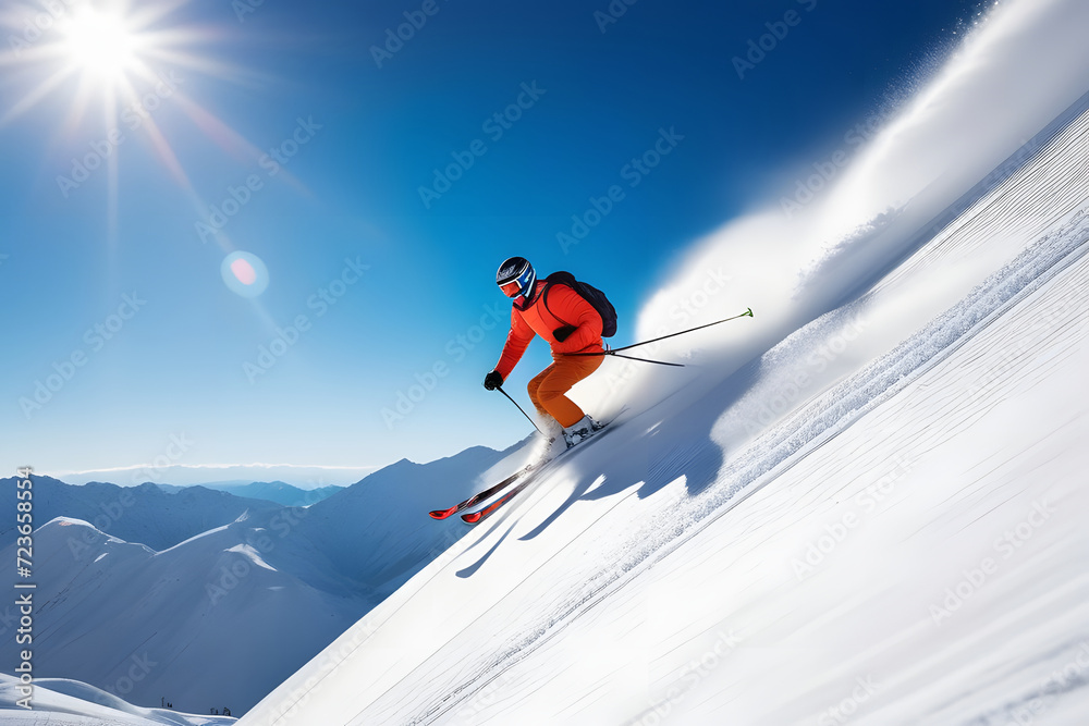 snowboarder jumping in the mountains.