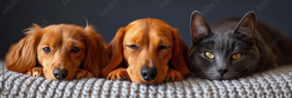 Red Dog Dachshund Graybrown Cat, Desktop Wallpaper Backgrounds, Background HD For Designer Red Dog Dachshund Graybrown Cat, Desktop Wallpaper Backgrounds, Background HD For Designer