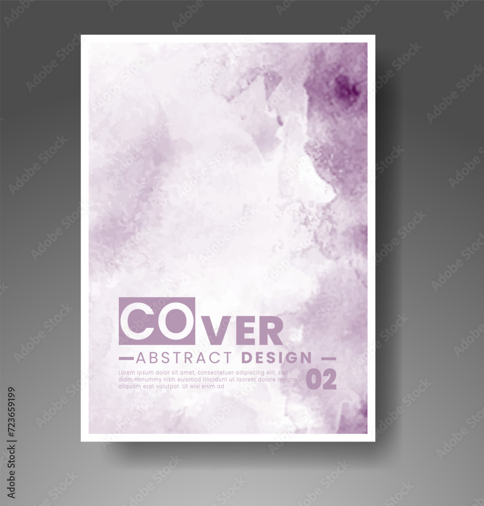 Cards with watercolor background. Design for your cover, date, postcard, banner, logo.