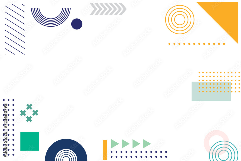 Obraz premium Geometric memphis abstract background