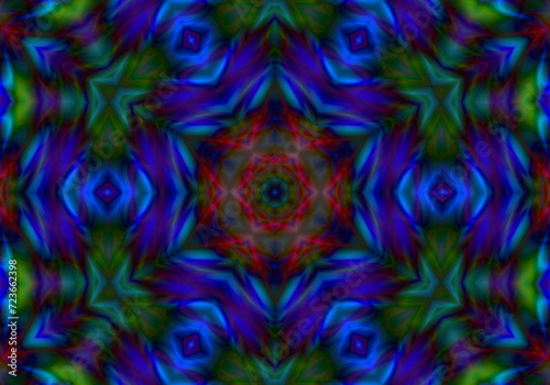 Kaleidoscope Mandala Art Design. Abstract Kaleidoscope Pattern with Symmetry. psychedelic background.