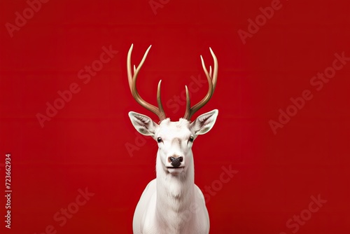 Elegant Whitetail Deer with Large Antlers