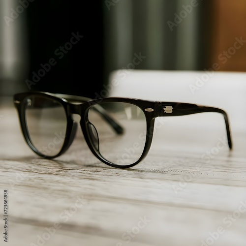 glasses on table