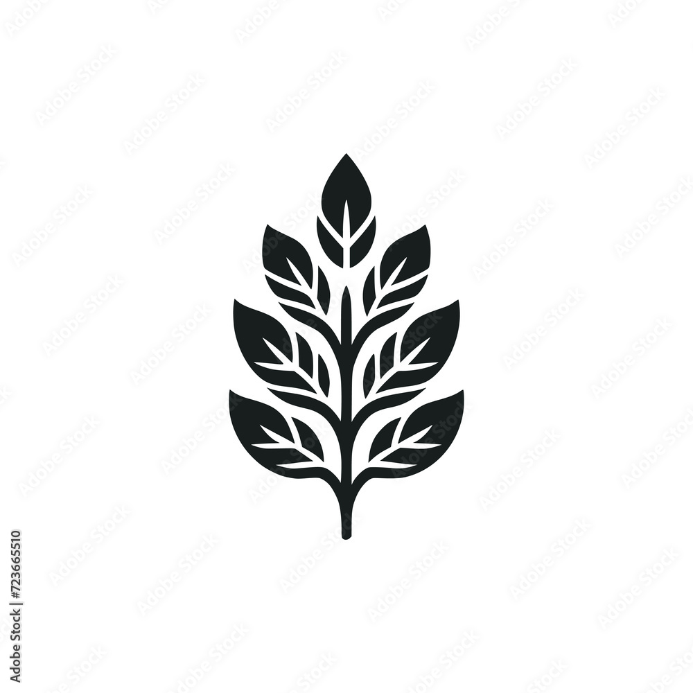 Floral Leaf logo vector illustration template design