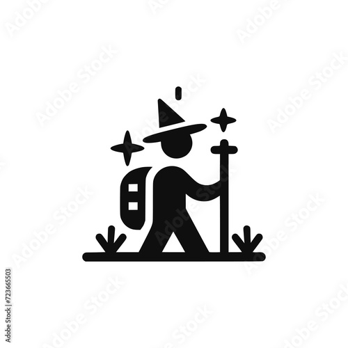 culture pilgrim logo vector illustration template design