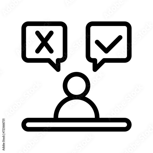 decision making line icon