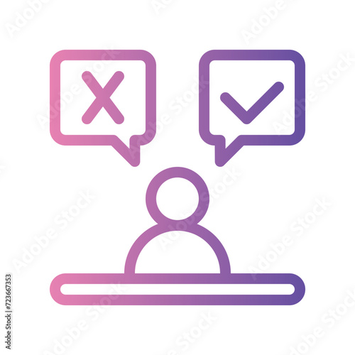 decision making gradient icon