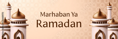 Marhaban ya ramadan banner design