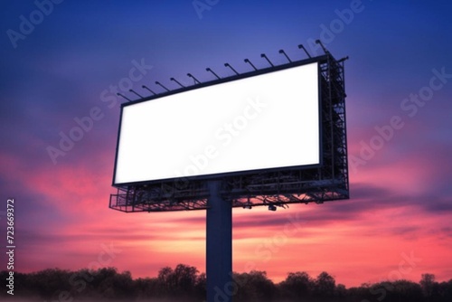 white billboard for advertising