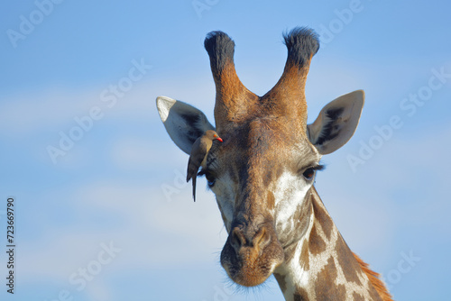 Schilderij op canvas Giraffe / Giraffe / Giraffa Camelopardalis