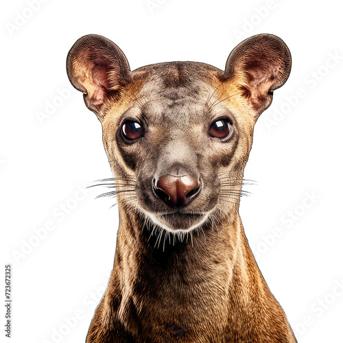 portrait of fossa isolated on white