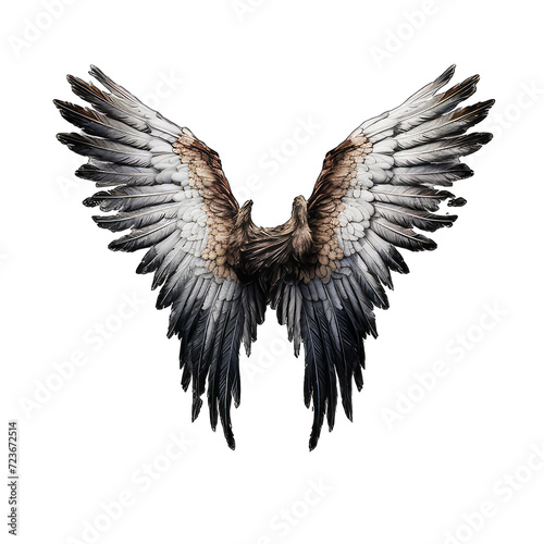 eagle wings isolated on white background