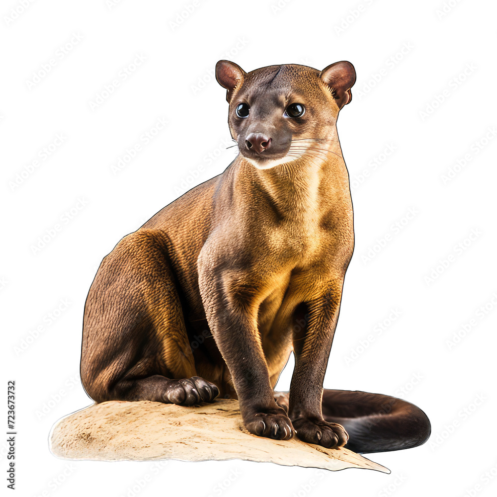 Fototapeta premium fossa isolated on white background 