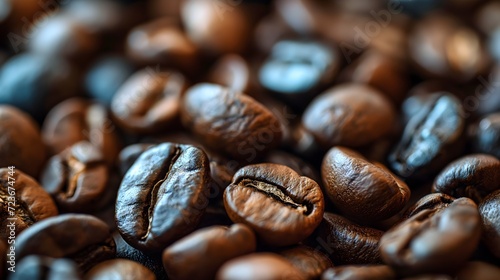 A close-up of coffee beans