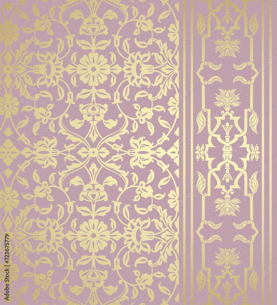 wedding card design, traditional paisley floral pattern , royal India wedding card design, traditional paisley floral pattern , royal India