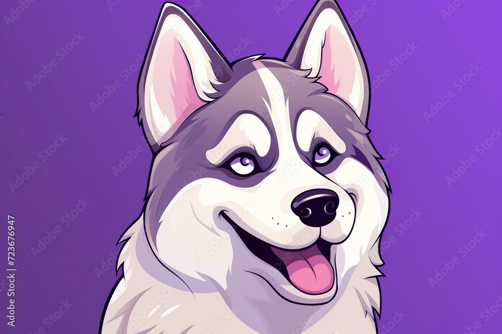 cute husky dog cartoon illustration cute husky dog cartoon illustration