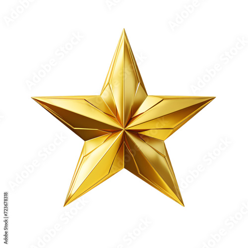 Gold Star On white background