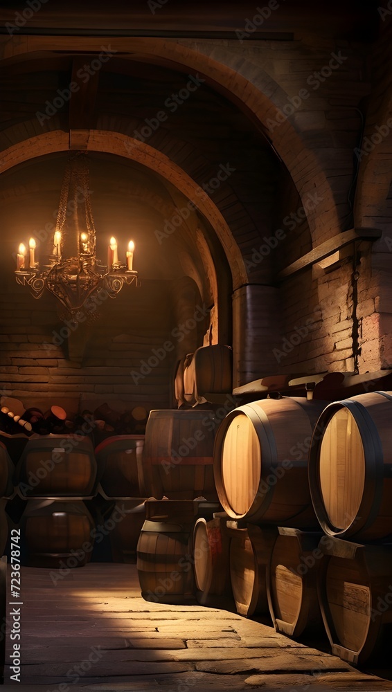 wine barrels in cellar wine barrels in cellar