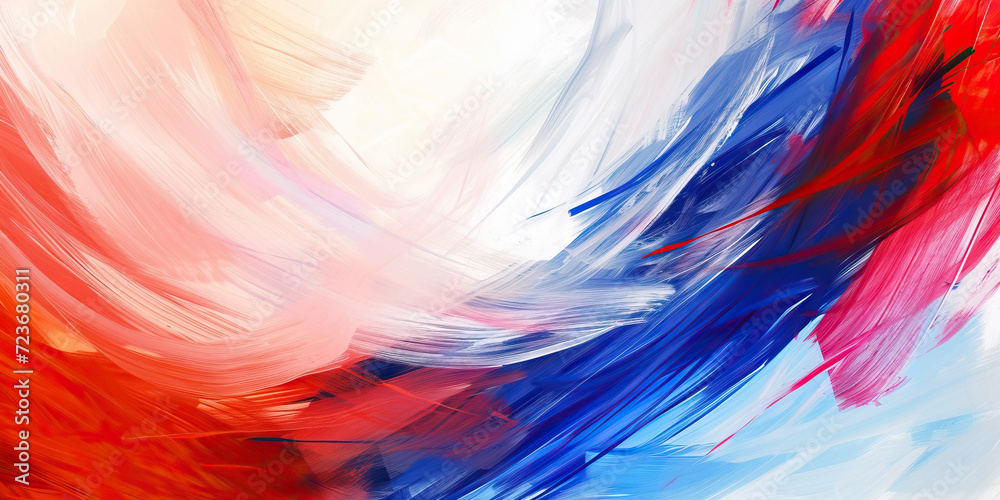Freedom's Flame: A Patriotic Palette of Red, White, and Blue in a Liberty Celebration