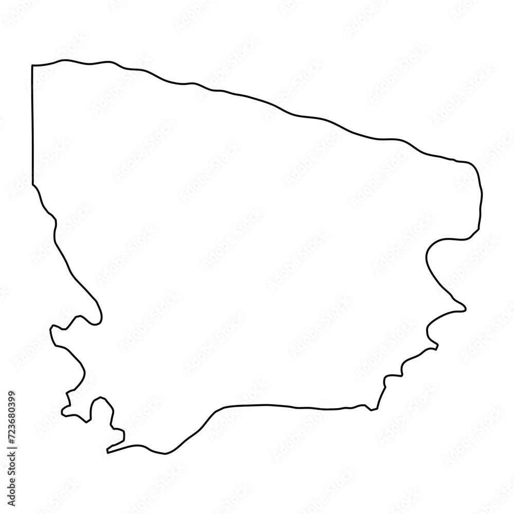 Coronie District map, administrative division of Suriname. Vector illustration. Coronie District map, administrative division of Suriname. Vector illustration.
