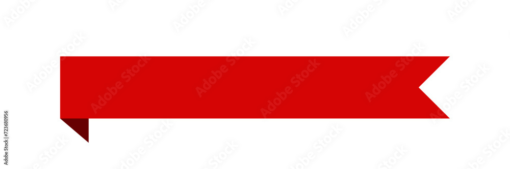 Red Banner Ribbon Strip. for Cards Flyers and Websites