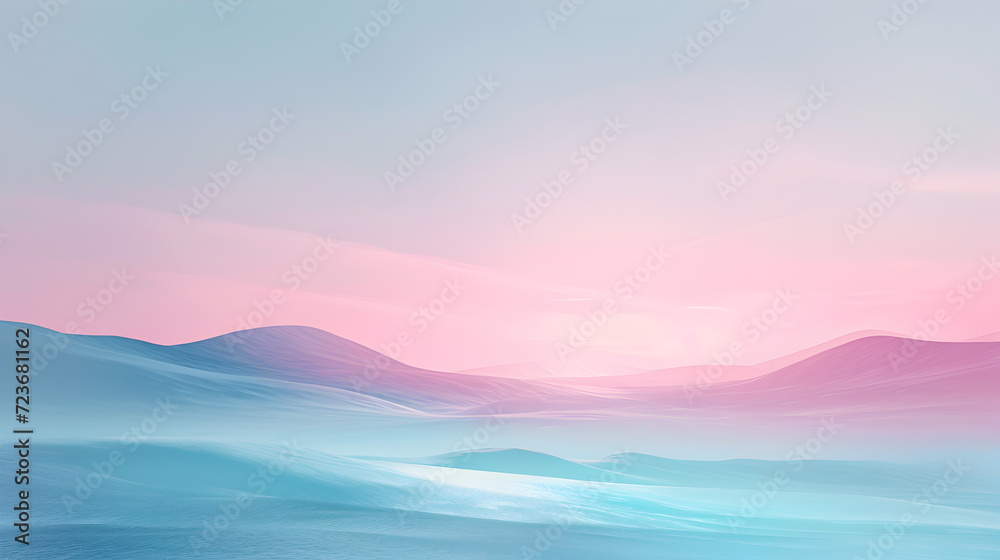Beautiful Landscape with Pink and Blue Sky Beautiful Landscape with Pink and Blue Sky