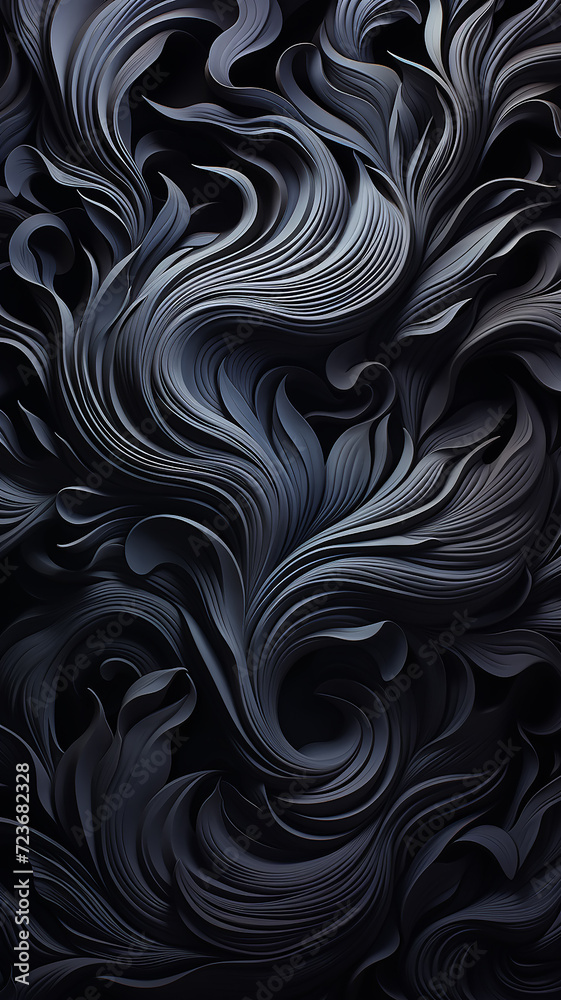 vertical, high, narrow, background black pattern curves lines abstract background movement floral vertical, high, narrow, background black pattern curves lines abstract background movement floral