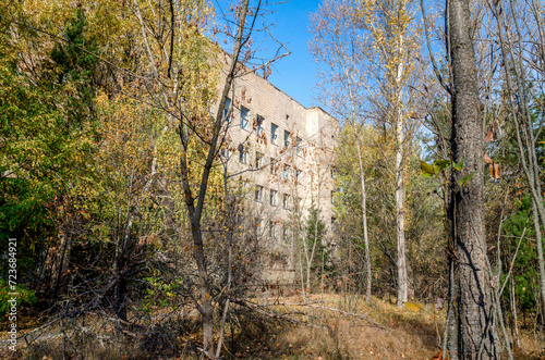 famous dangerous place hospital in an abandoned infected city of Chernobyl